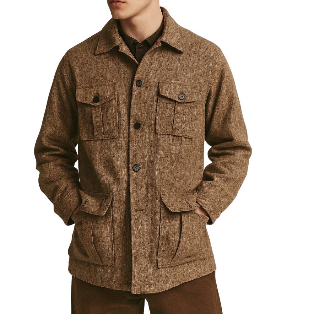 J. McLaughlin  Italian Safari Jacket Wool Linen Blend NWOT